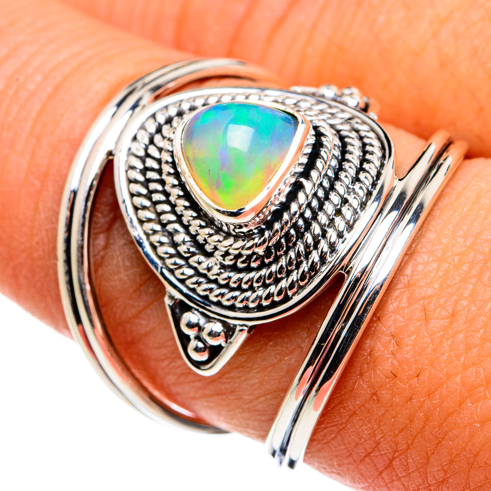 Ethiopian Opal Rings handcrafted by Ana Silver Co - RING79879