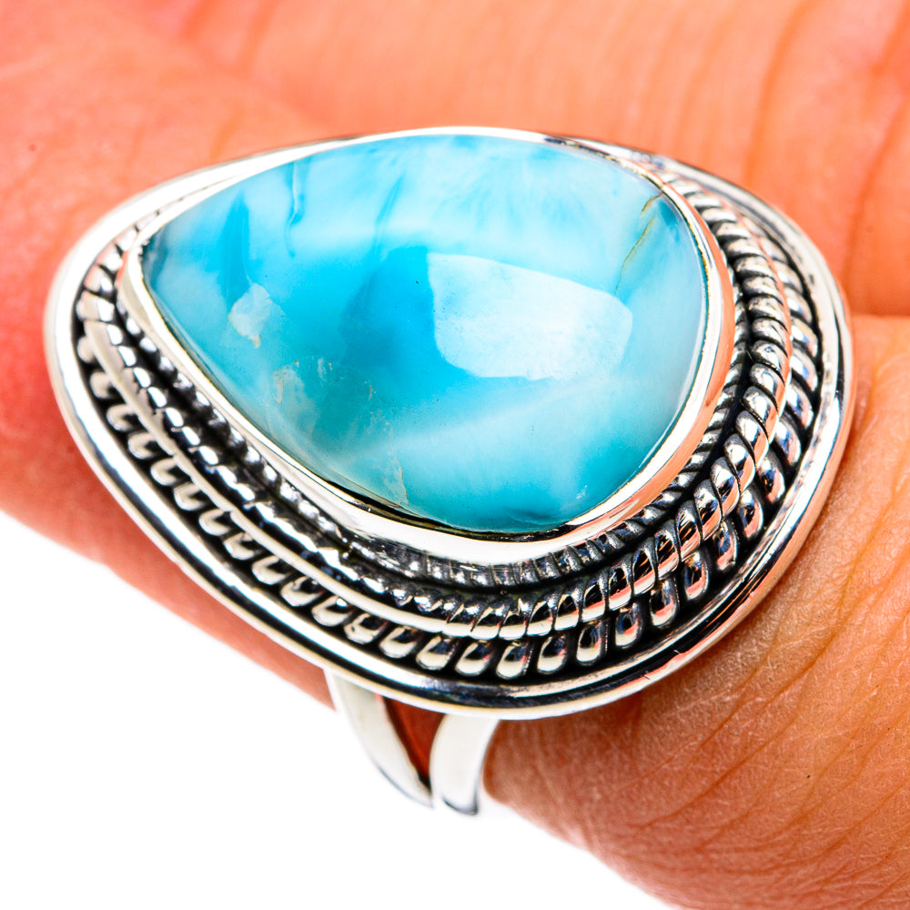 Larimar Rings handcrafted by Ana Silver Co - RING79881