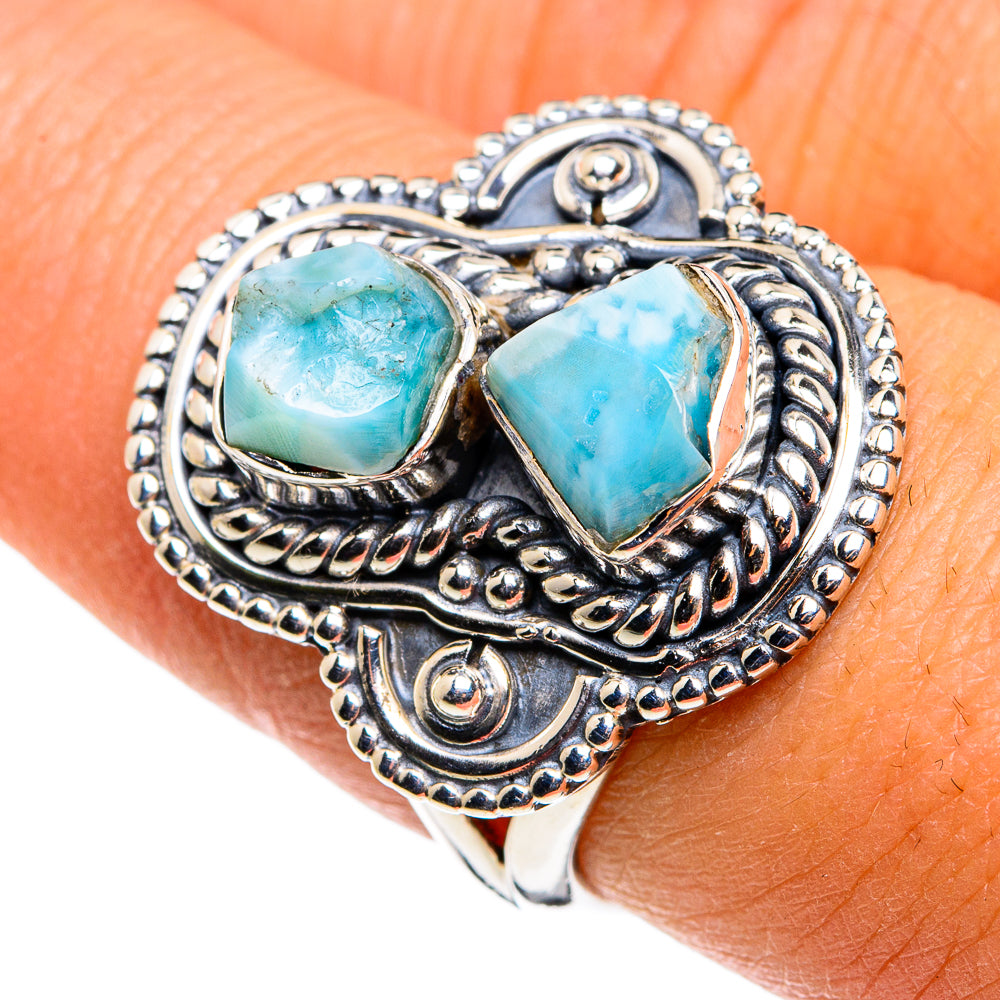 Larimar Rings handcrafted by Ana Silver Co - RING79883