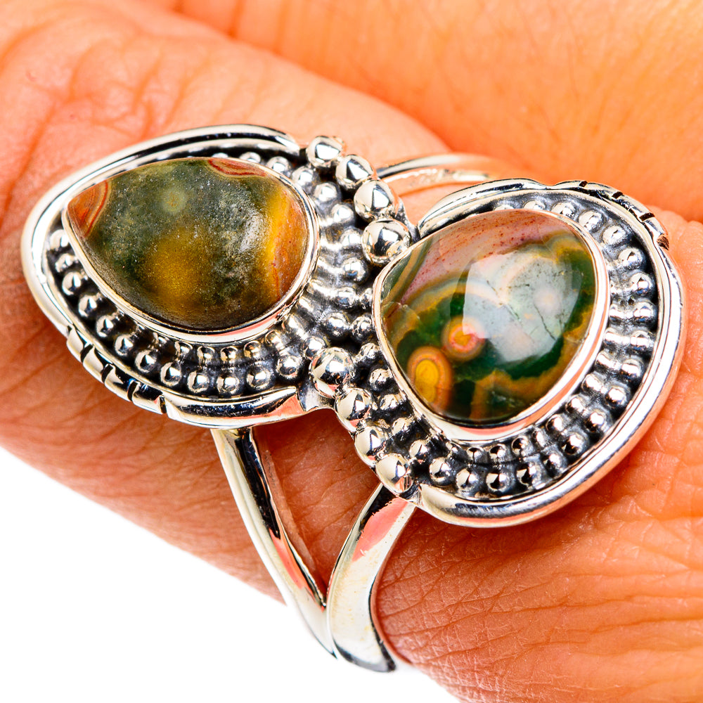 Ocean Jasper Rings handcrafted by Ana Silver Co - RING79886