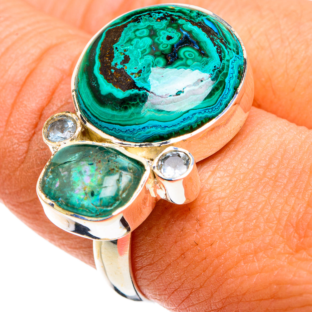 Malachite Rings handcrafted by Ana Silver Co - RING79888