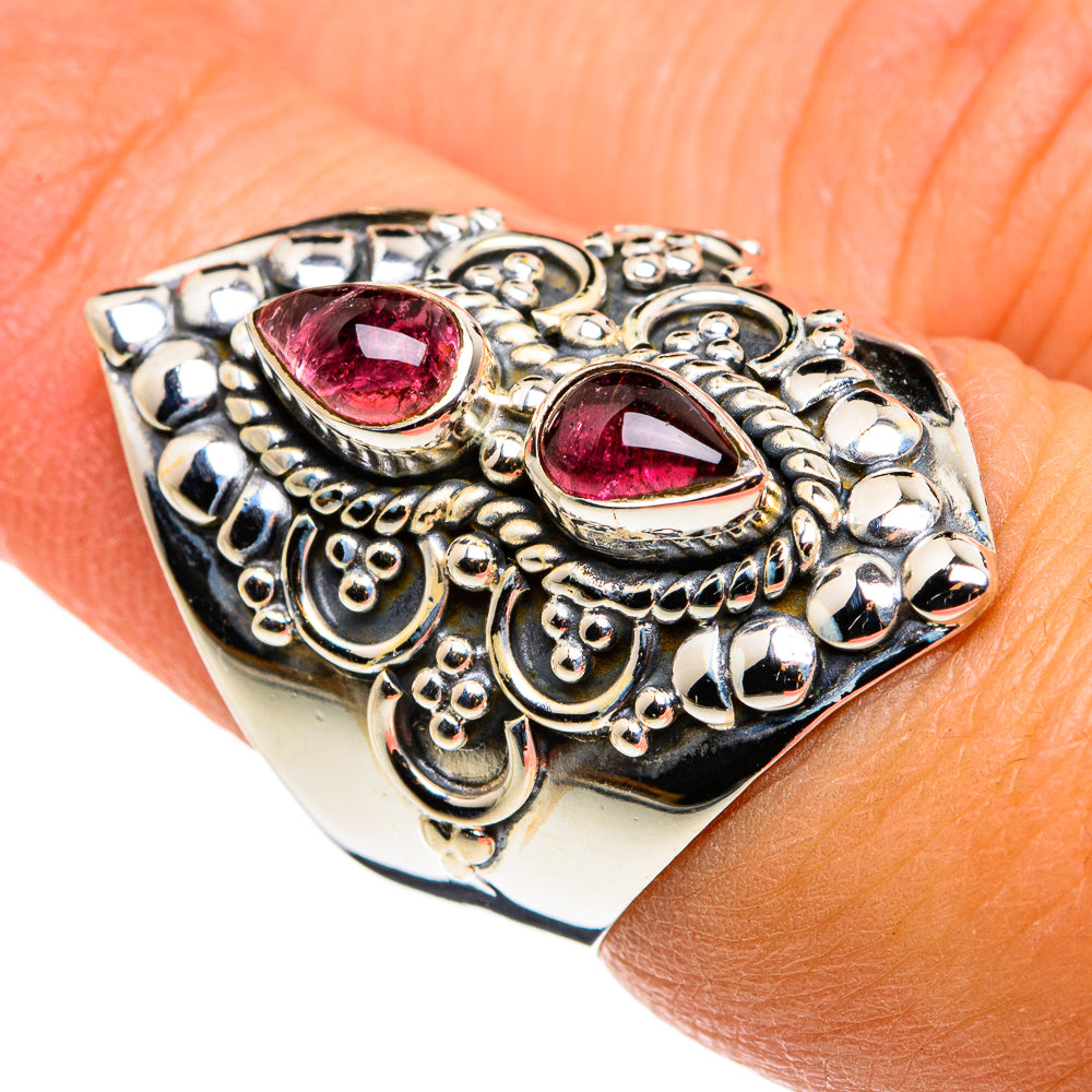 Pink Tourmaline Rings handcrafted by Ana Silver Co - RING79896