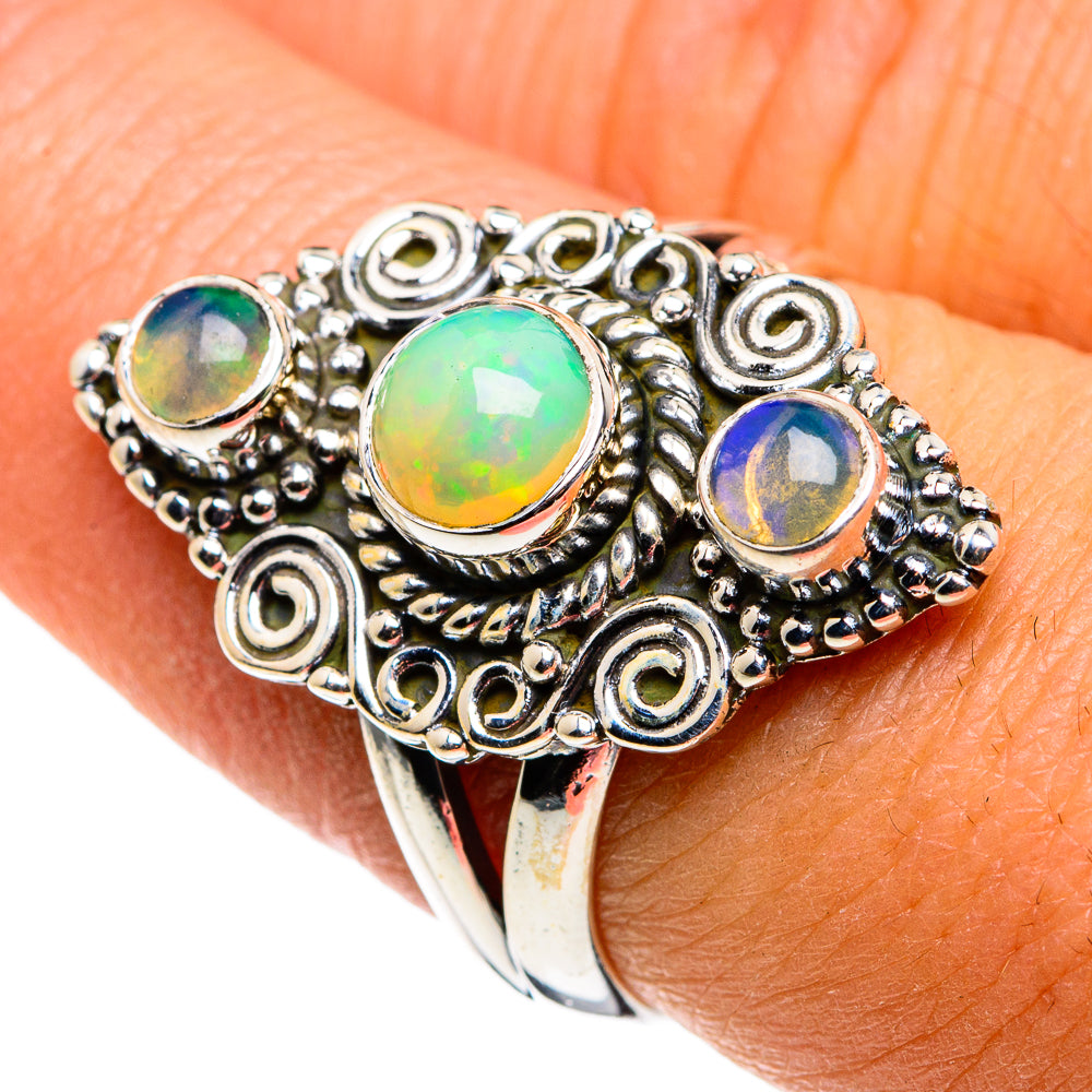 Ethiopian Opal Rings handcrafted by Ana Silver Co - RING79910