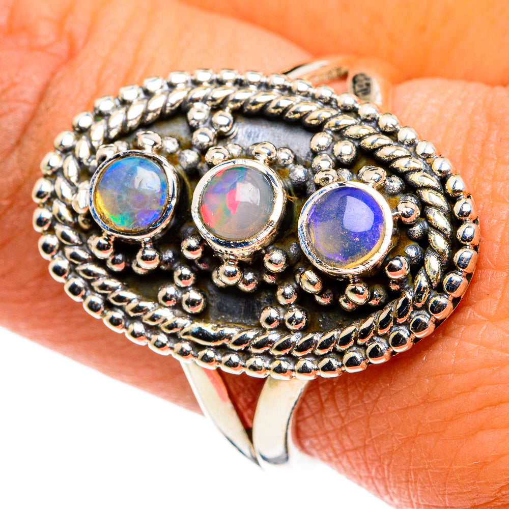 Ethiopian Opal Rings handcrafted by Ana Silver Co - RING79911