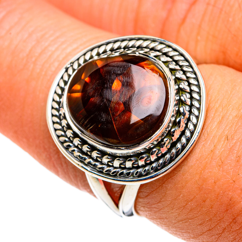 Mexican Fire Agate Rings handcrafted by Ana Silver Co - RING79921