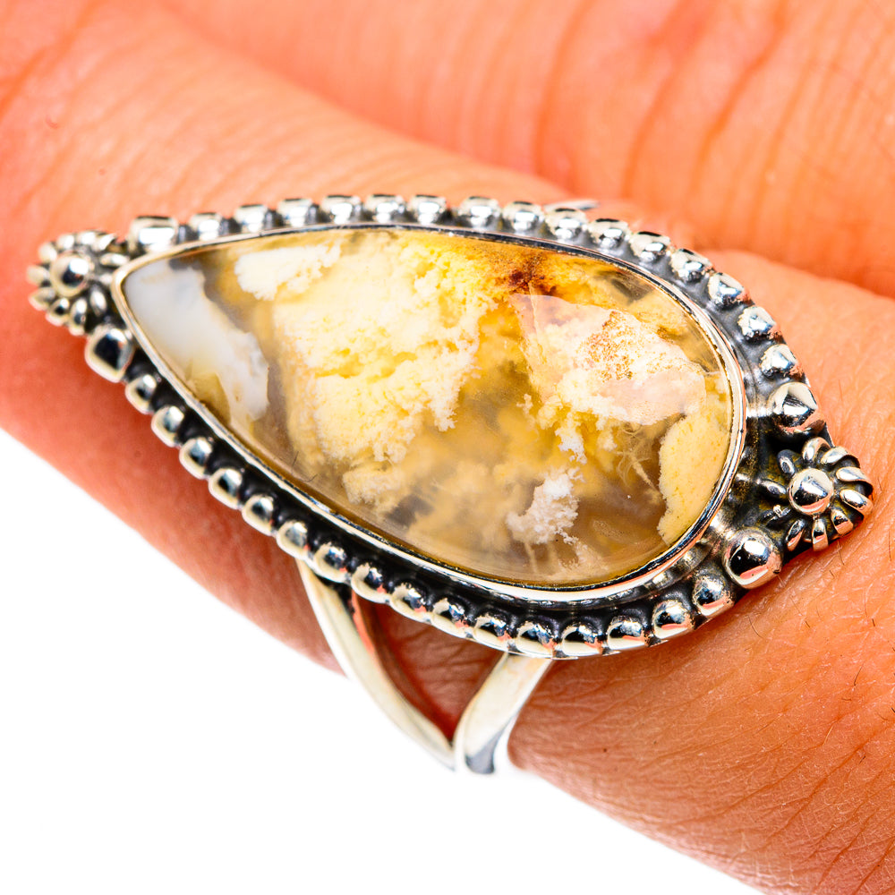 Plume Agate Rings handcrafted by Ana Silver Co - RING79923