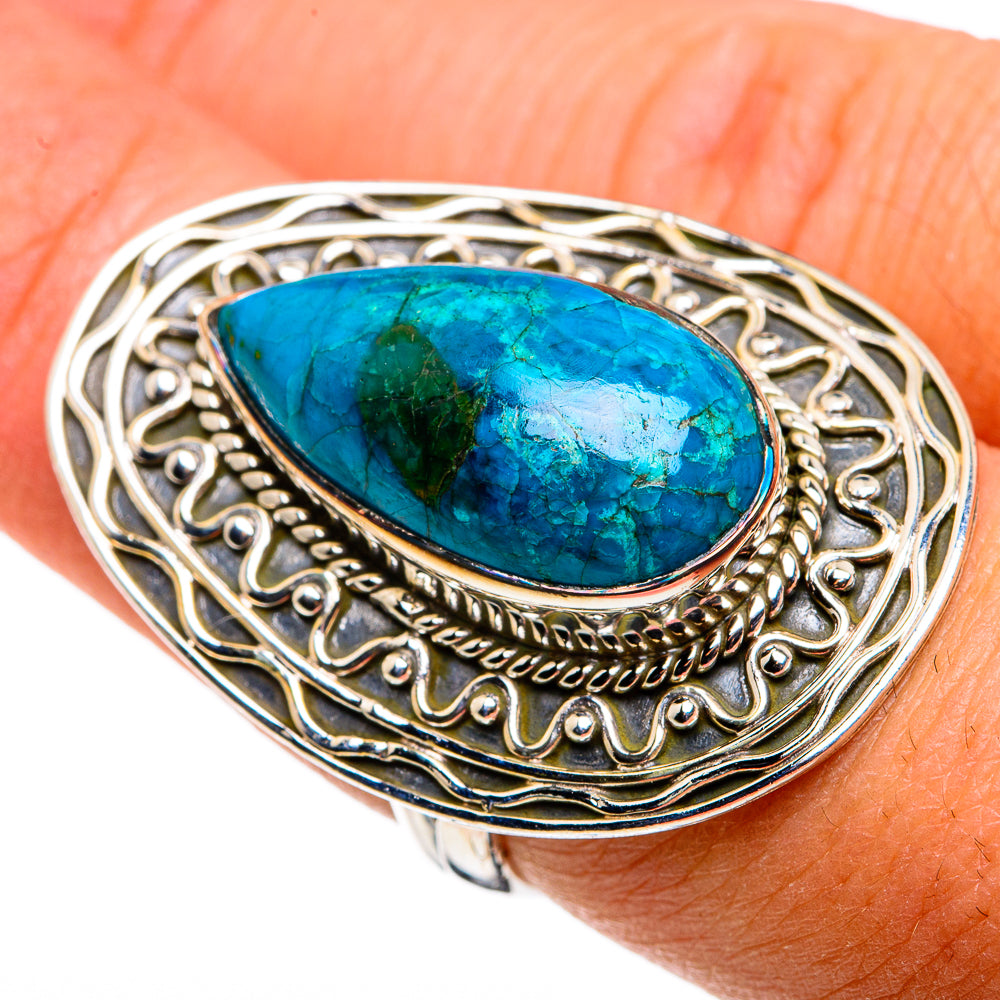 Chrysocolla Rings handcrafted by Ana Silver Co - RING79927