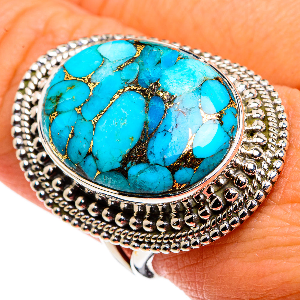 Tibetan Turquoise Rings handcrafted by Ana Silver Co - RING79931