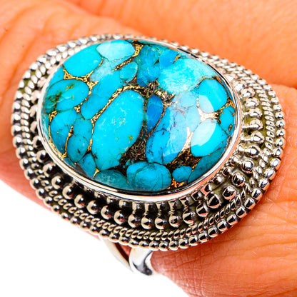 Tibetan Turquoise Rings handcrafted by Ana Silver Co - RING79931