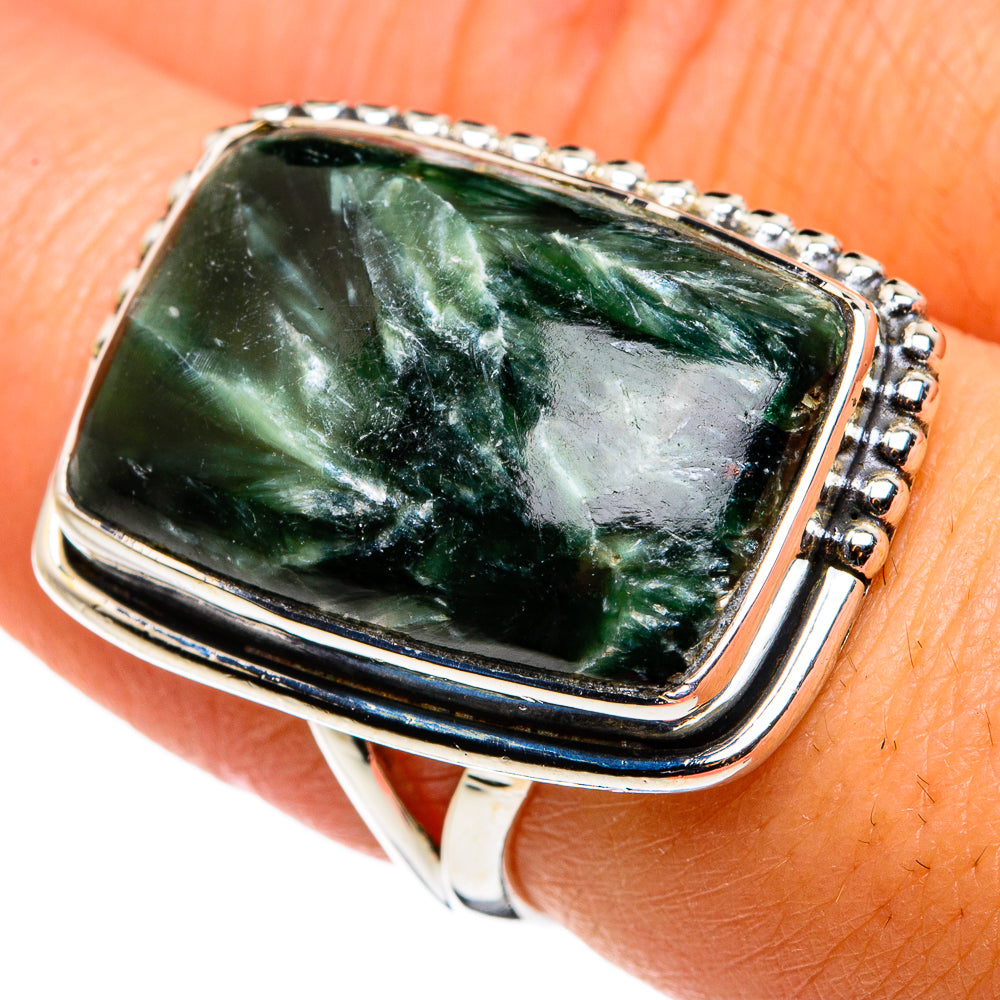 Seraphinite Rings handcrafted by Ana Silver Co - RING79933