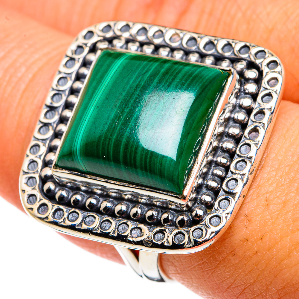 Malachite Rings handcrafted by Ana Silver Co - RING79934
