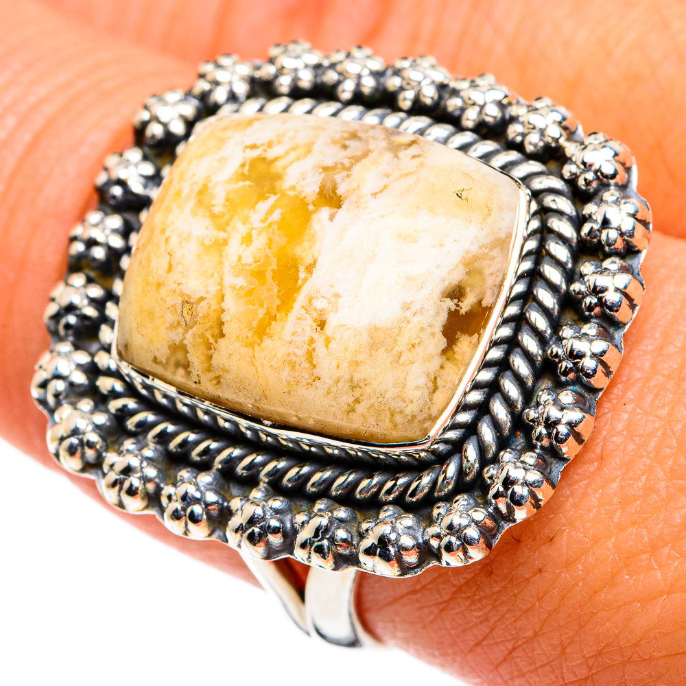 Plume Agate Rings handcrafted by Ana Silver Co - RING79944