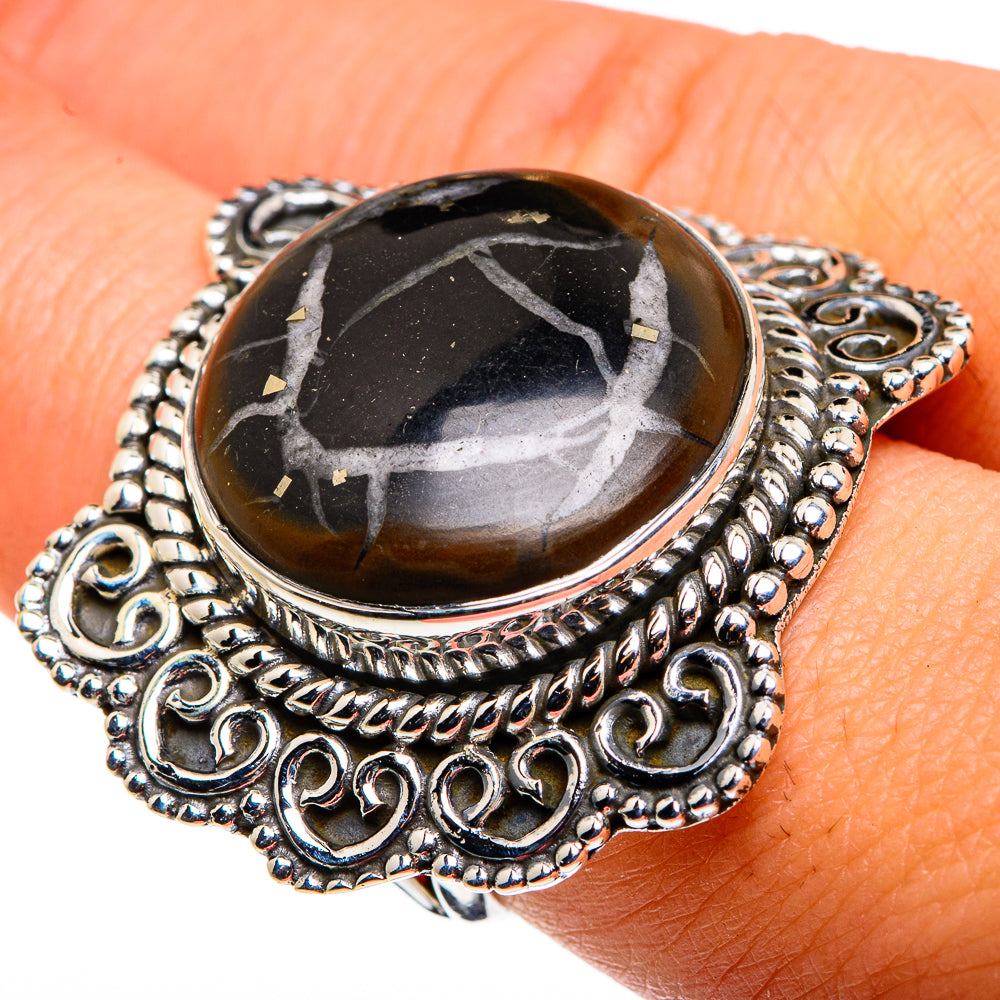 Septarian Geode Rings handcrafted by Ana Silver Co - RING79952
