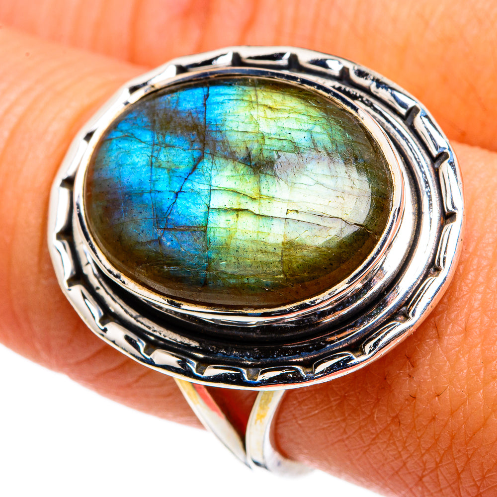 Labradorite Rings handcrafted by Ana Silver Co - RING79957
