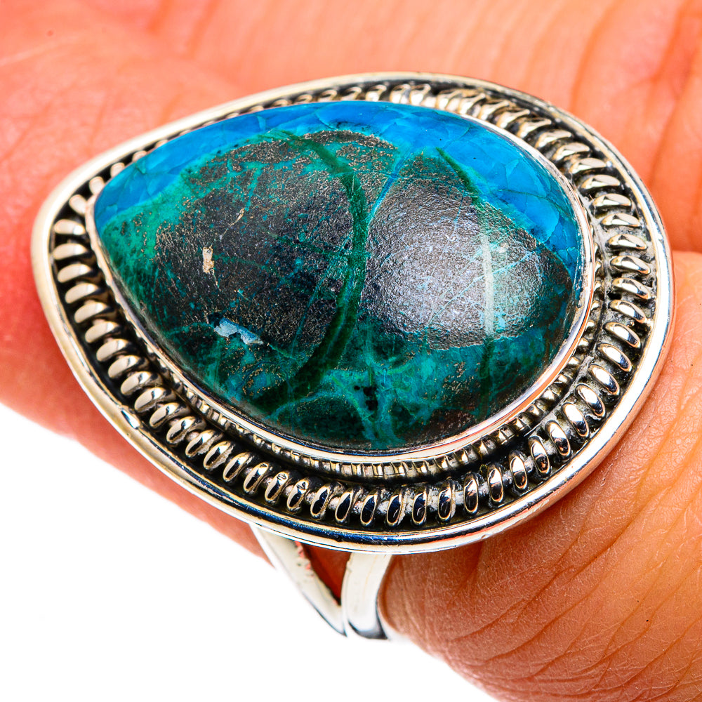 Chrysocolla Rings handcrafted by Ana Silver Co - RING79958