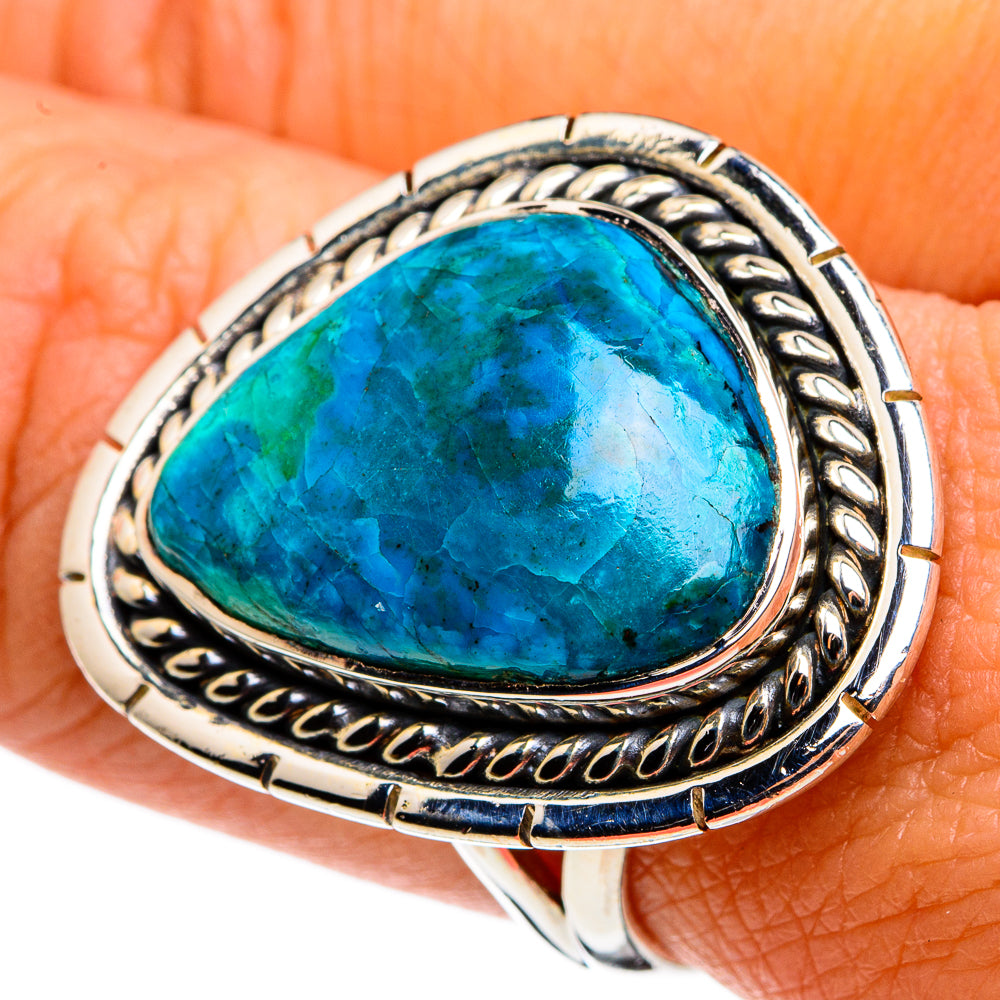 Chrysocolla Rings handcrafted by Ana Silver Co - RING79963