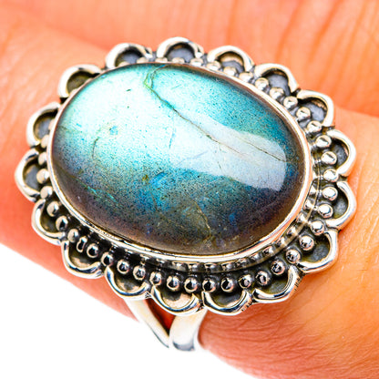 Labradorite Rings handcrafted by Ana Silver Co - RING79976