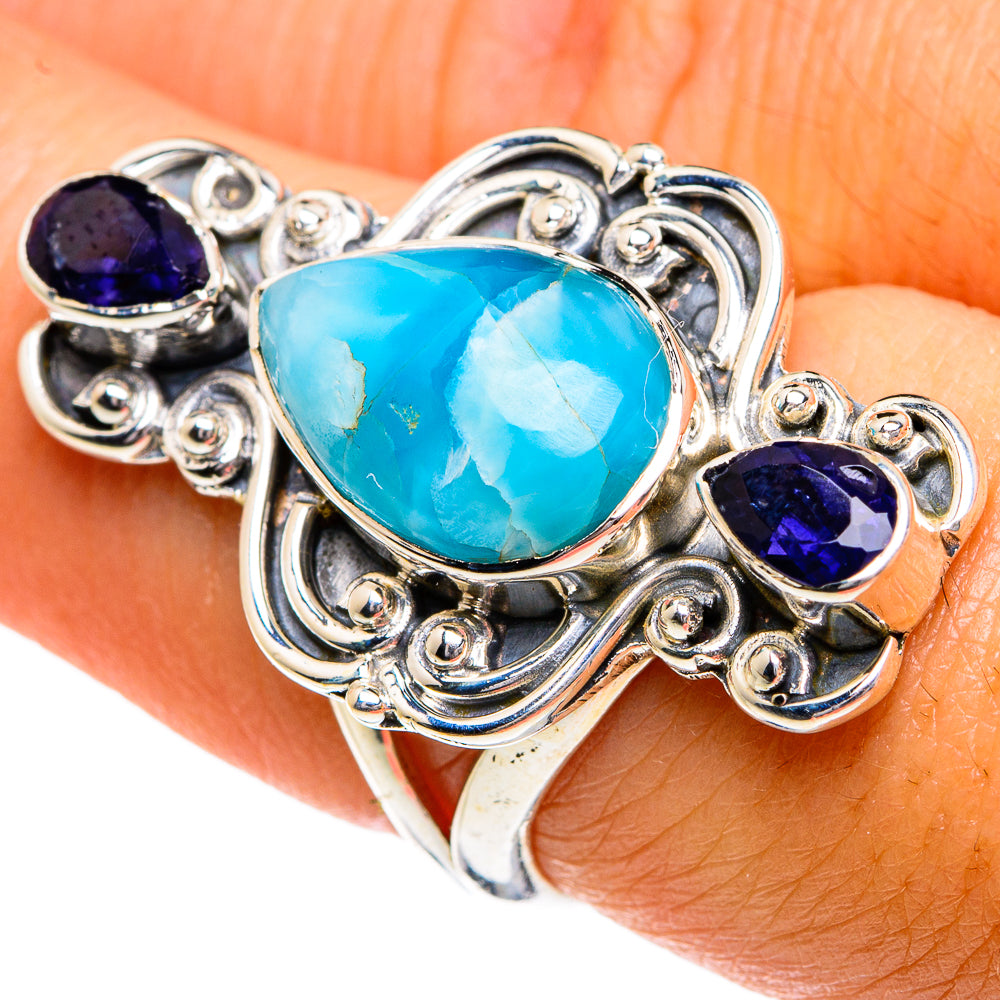 Larimar Rings handcrafted by Ana Silver Co - RING79977