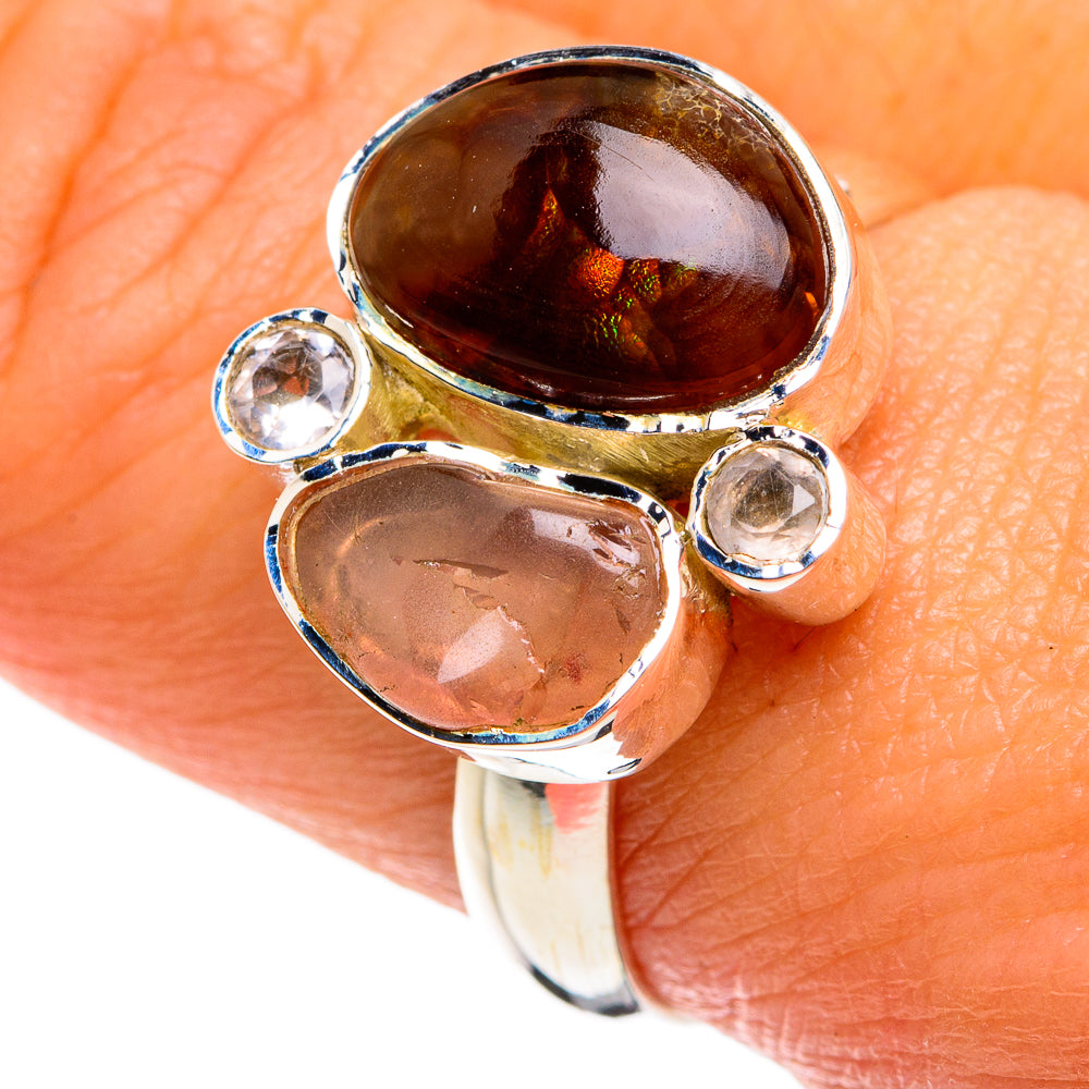 Mexican Fire Agate Rings handcrafted by Ana Silver Co - RING79987