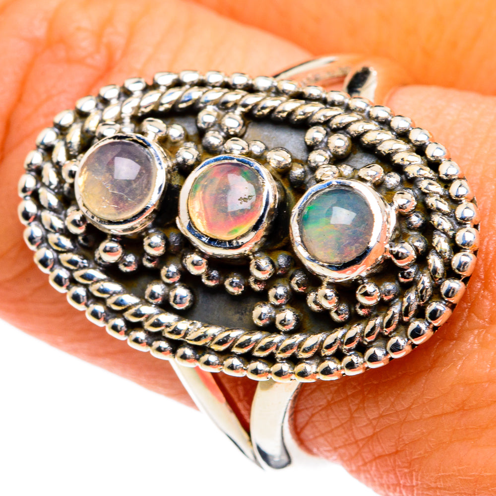 Ethiopian Opal Rings handcrafted by Ana Silver Co - RING80007