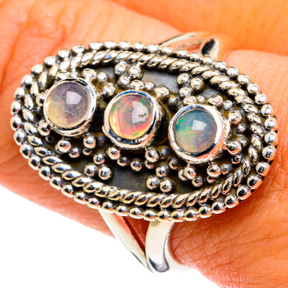 Ethiopian Opal Rings handcrafted by Ana Silver Co - RING80007