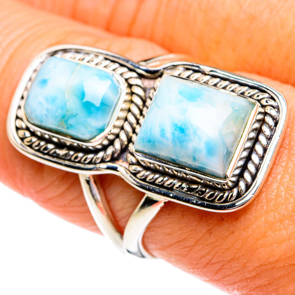 Larimar Rings handcrafted by Ana Silver Co - RING80012