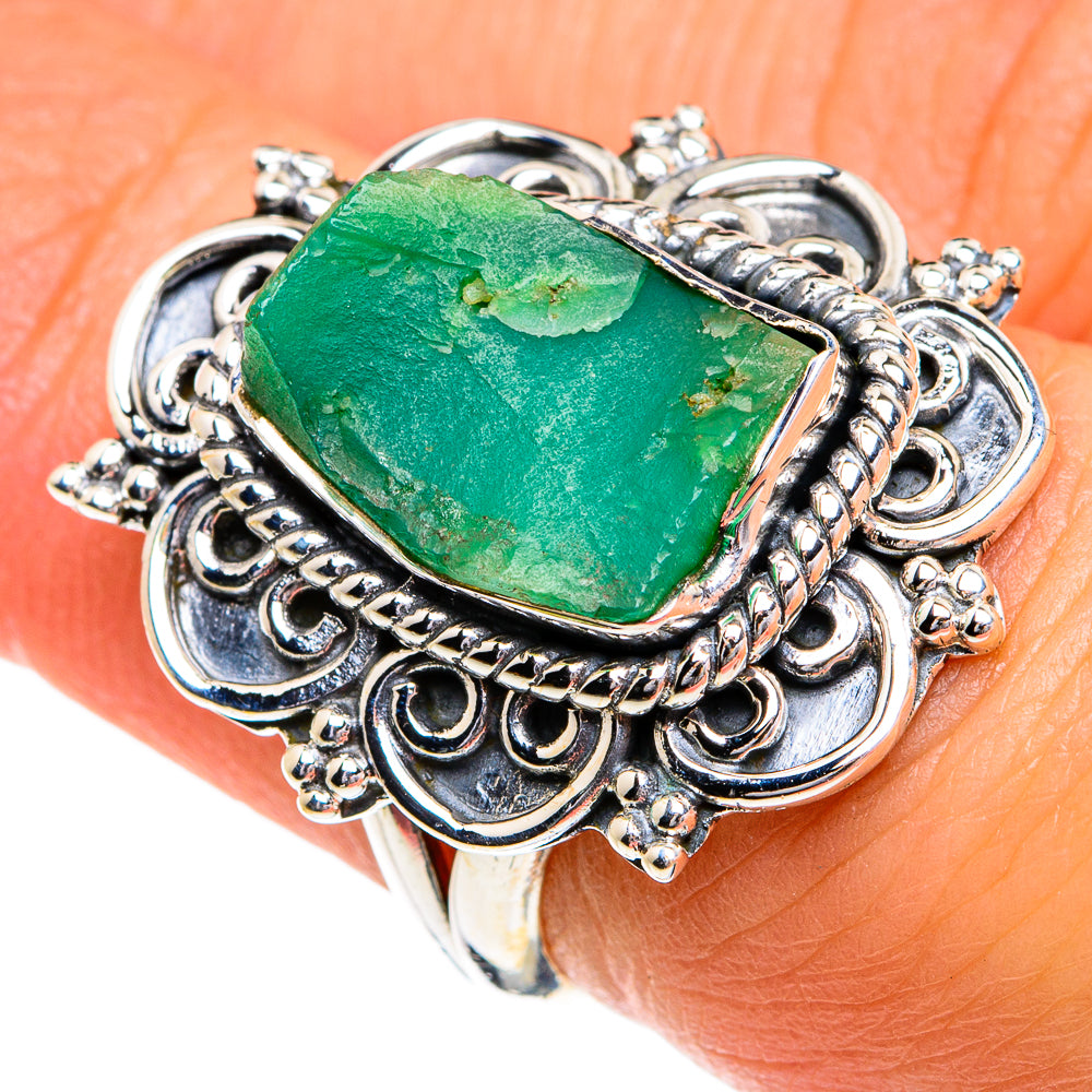 Chrysoprase Rings handcrafted by Ana Silver Co - RING80019
