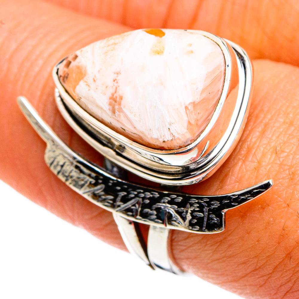 Scolecite Rings handcrafted by Ana Silver Co - RING80024