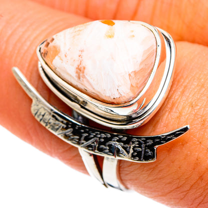 Scolecite Rings handcrafted by Ana Silver Co - RING80024