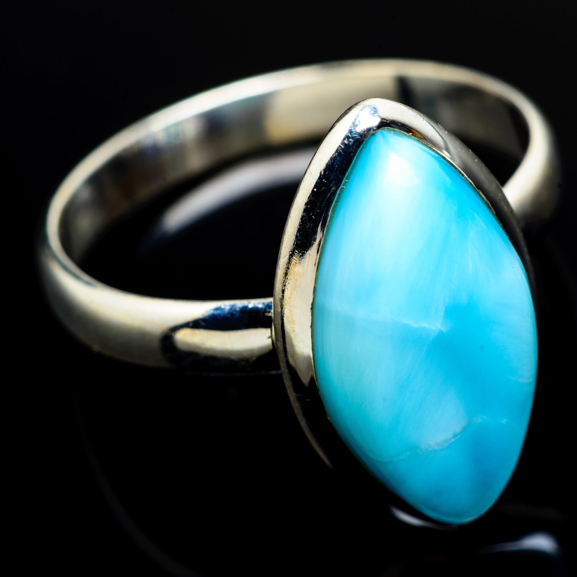 Larimar Rings handcrafted by Ana Silver Co - RING8003