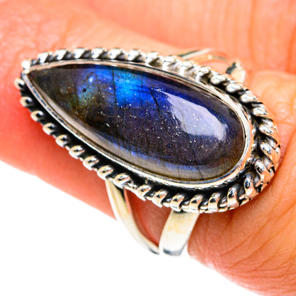 Labradorite Rings handcrafted by Ana Silver Co - RING80044