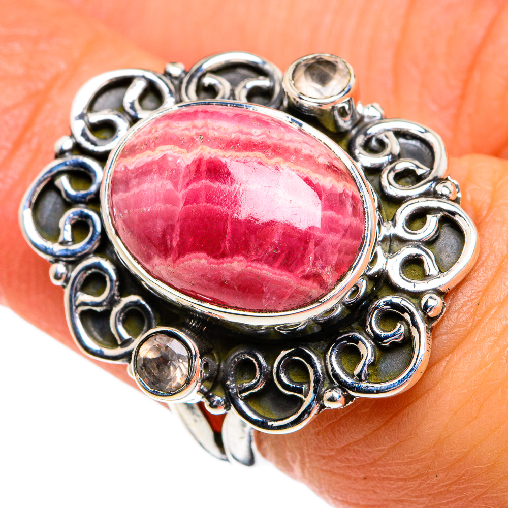 Rhodochrosite Rings handcrafted by Ana Silver Co - RING80058