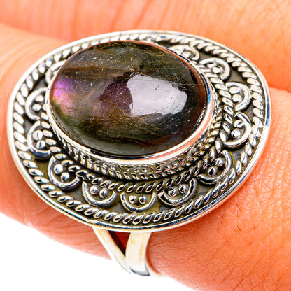 Labradorite Rings handcrafted by Ana Silver Co - RING80063