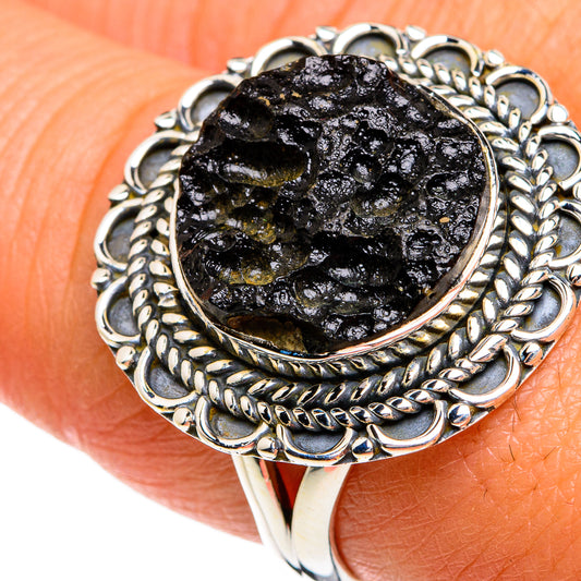 Tektite Rings handcrafted by Ana Silver Co - RING80065