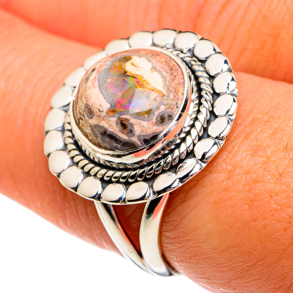 Mexican Fire Opal Rings handcrafted by Ana Silver Co - RING80070