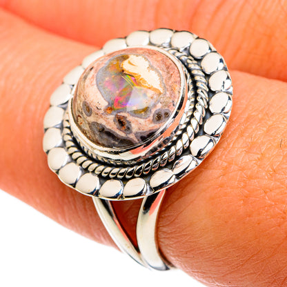 Mexican Fire Opal Rings handcrafted by Ana Silver Co - RING80070