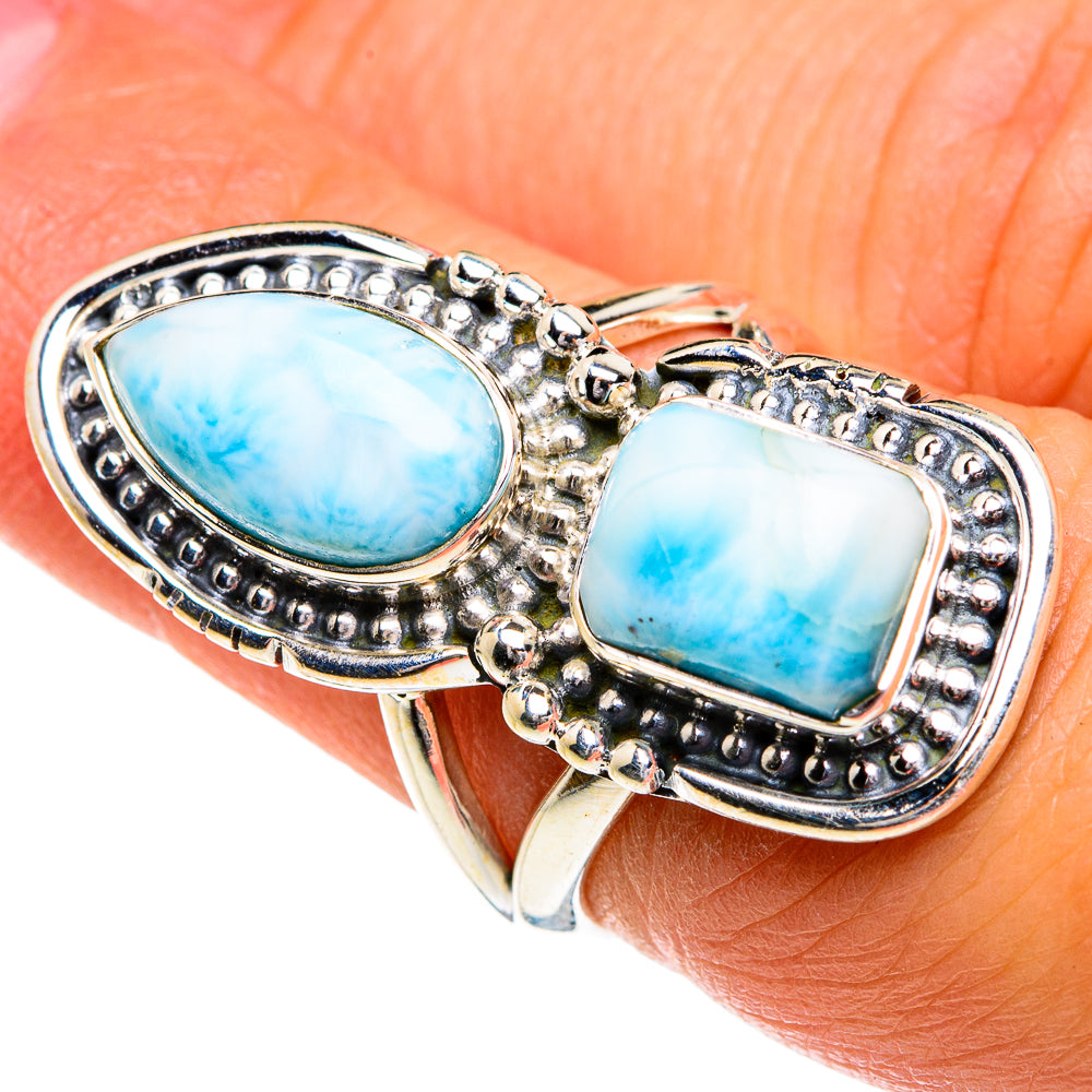 Larimar Rings handcrafted by Ana Silver Co - RING80079