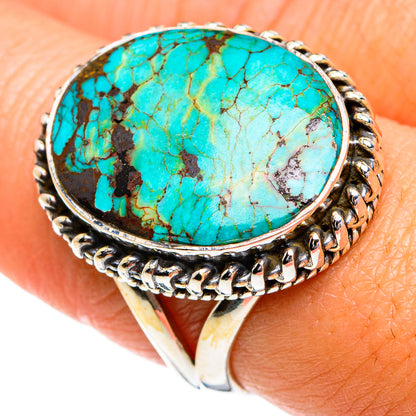 Tibetan Turquoise Rings handcrafted by Ana Silver Co - RING80080