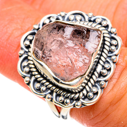 Rose Quartz Rings handcrafted by Ana Silver Co - RING80091