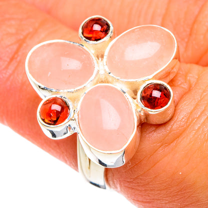 Rose Quartz Rings handcrafted by Ana Silver Co - RING80092