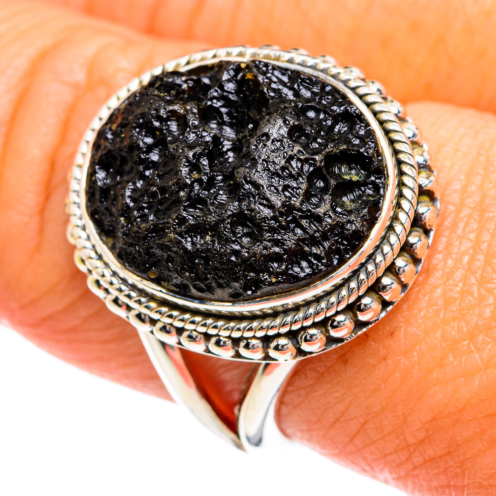 Tektite Rings handcrafted by Ana Silver Co - RING80098
