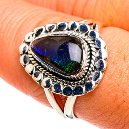 Ammolite Rings handcrafted by Ana Silver Co - RING80103