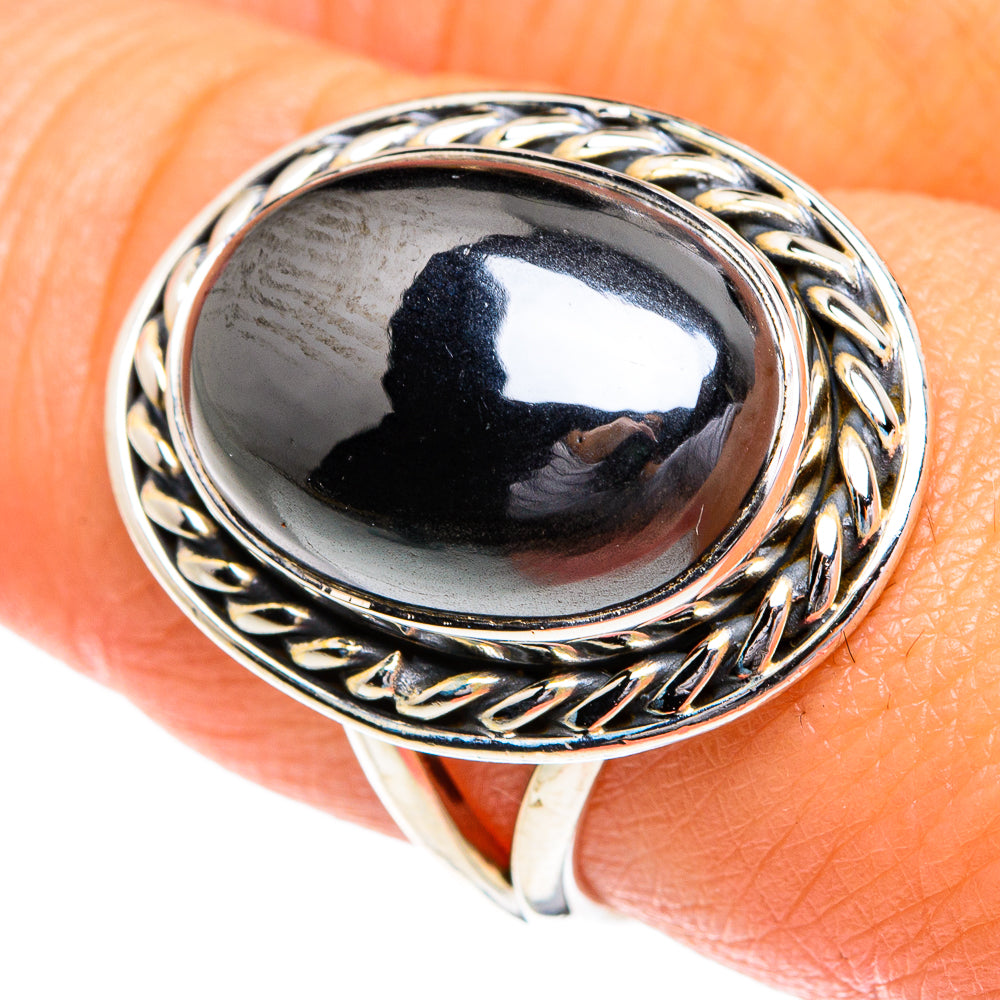 Hematite Rings handcrafted by Ana Silver Co - RING80106