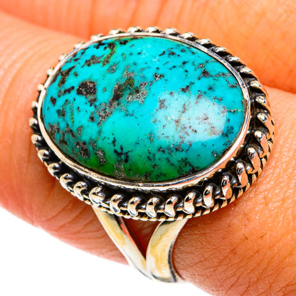Tibetan Turquoise Rings handcrafted by Ana Silver Co - RING80113