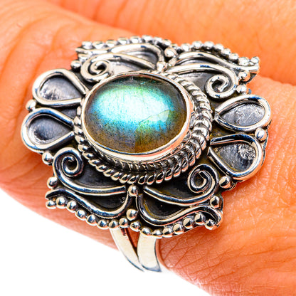 Labradorite Rings handcrafted by Ana Silver Co - RING80115
