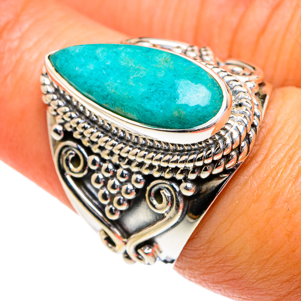 Chrysocolla Rings handcrafted by Ana Silver Co - RING80116