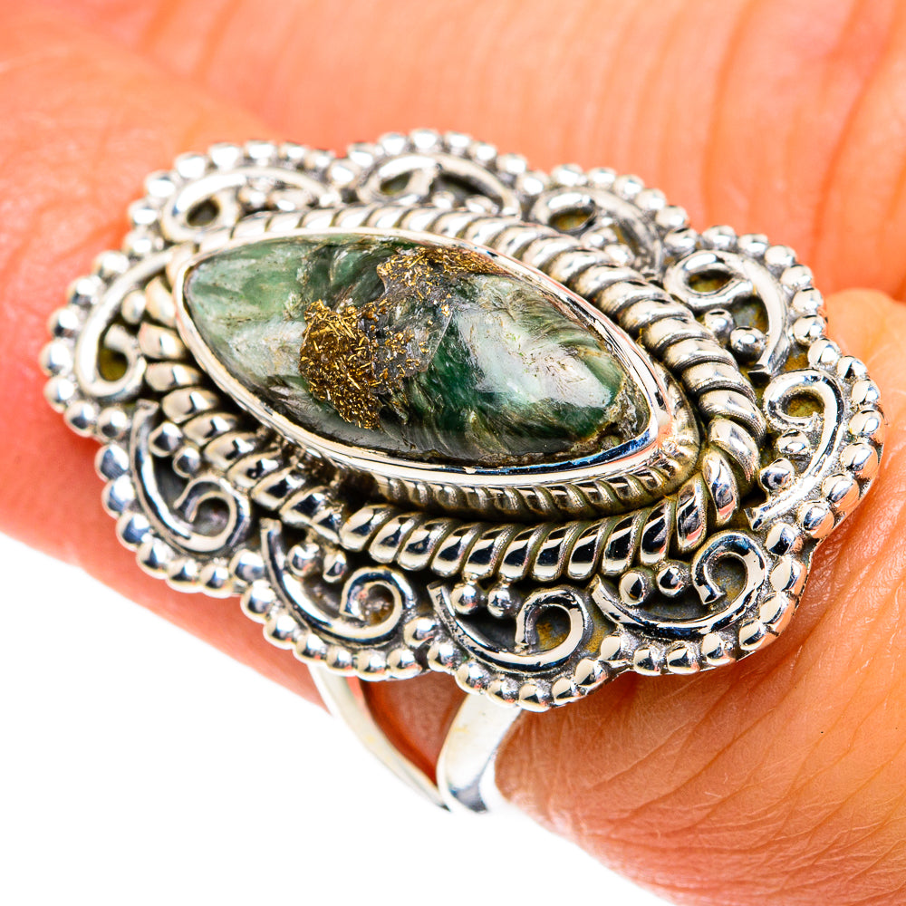 Seraphinite Rings handcrafted by Ana Silver Co - RING80117