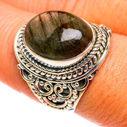 Labradorite Rings handcrafted by Ana Silver Co - RING80121