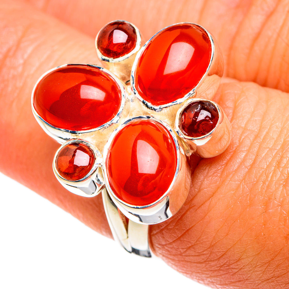 Carnelian Rings handcrafted by Ana Silver Co - RING80124
