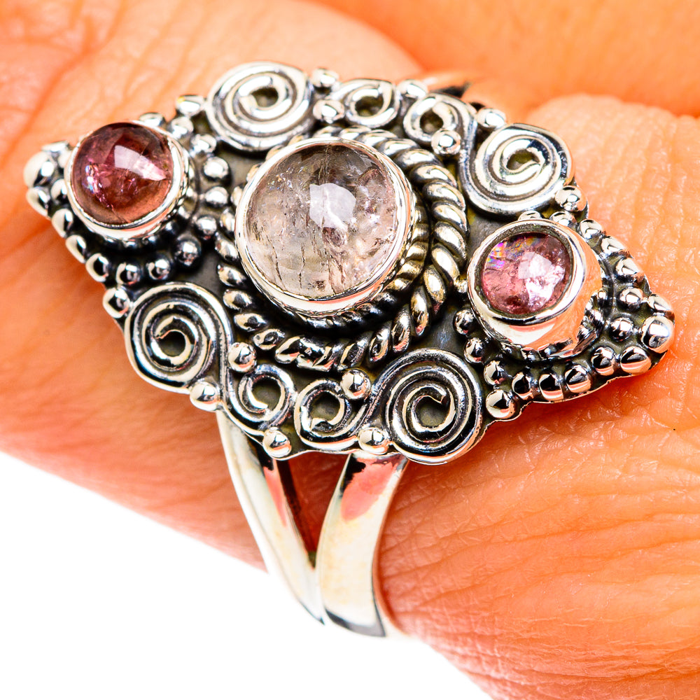 Rose Quartz Rings handcrafted by Ana Silver Co - RING80127